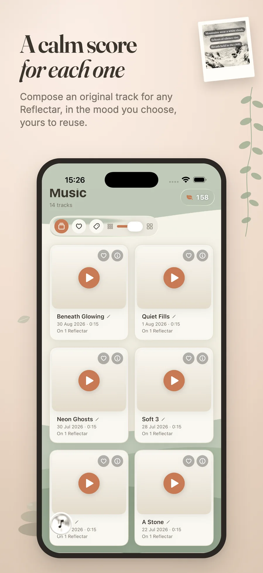 A library of original music tracks
