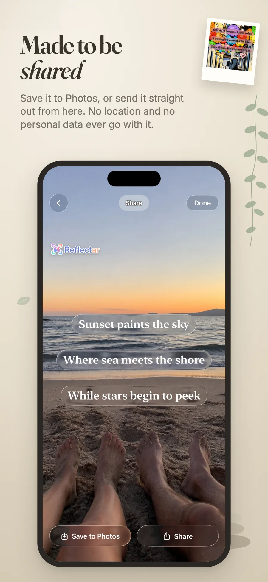 Sharing a finished sunset Reflectar